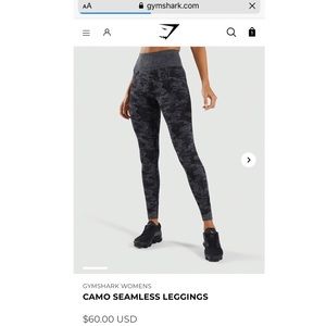 Gymshark Camo Seamless Legging- brand new